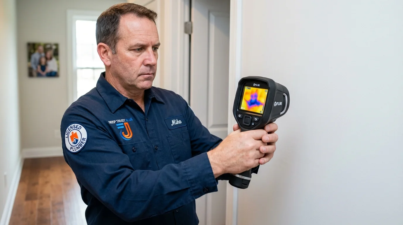 Thermal imaging leak detection by Johns Plumbing LLC in Guilford